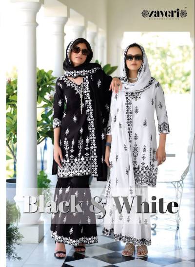 Black & White By Zaveri Designer Readymade Salwar Kameez Collection